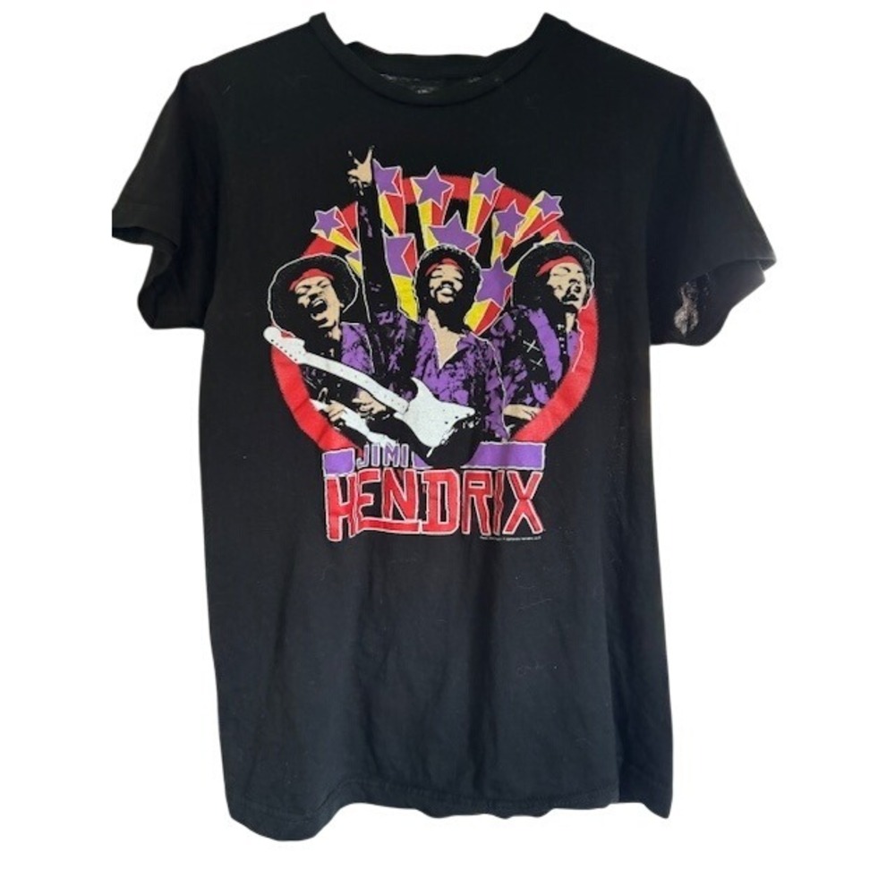 Jimi Hendrix Authentic Goodie Two Sleeves Graphic T‎ Shirt Black Size - Small